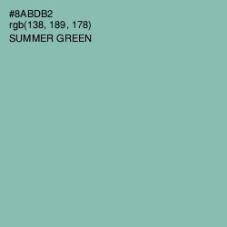 #8ABDB2 - Summer Green Color Image