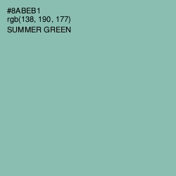 #8ABEB1 - Summer Green Color Image