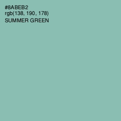 #8ABEB2 - Summer Green Color Image