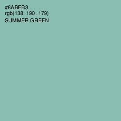 #8ABEB3 - Summer Green Color Image