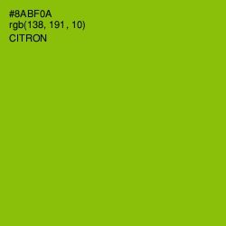 #8ABF0A - Citron Color Image