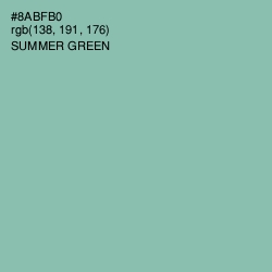 #8ABFB0 - Summer Green Color Image