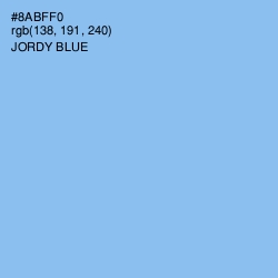 #8ABFF0 - Jordy Blue Color Image