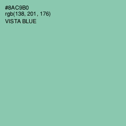 #8AC9B0 - Vista Blue Color Image