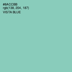 #8ACCBB - Vista Blue Color Image