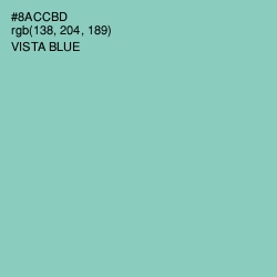 #8ACCBD - Vista Blue Color Image