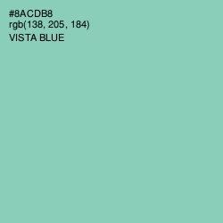 #8ACDB8 - Vista Blue Color Image
