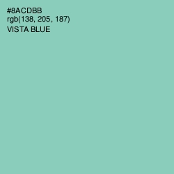 #8ACDBB - Vista Blue Color Image