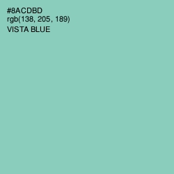 #8ACDBD - Vista Blue Color Image