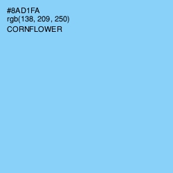 #8AD1FA - Cornflower Color Image