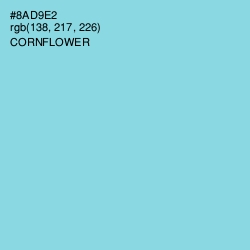 #8AD9E2 - Cornflower Color Image