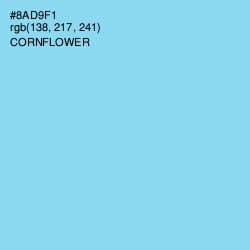 #8AD9F1 - Cornflower Color Image