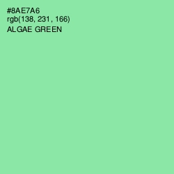 #8AE7A6 - Algae Green Color Image