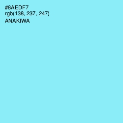 #8AEDF7 - Anakiwa Color Image