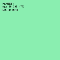#8AEEB1 - Algae Green Color Image