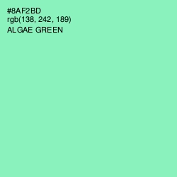 #8AF2BD - Algae Green Color Image