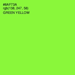 #8AF73A - Green Yellow Color Image