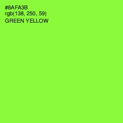 #8AFA3B - Green Yellow Color Image