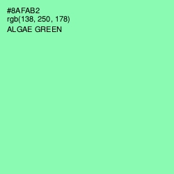 #8AFAB2 - Algae Green Color Image