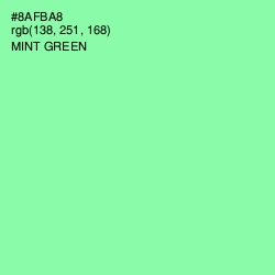 #8AFBA8 - Mint Green Color Image