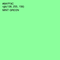 #8AFF9C - Mint Green Color Image