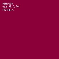 #8B0038 - Paprika Color Image