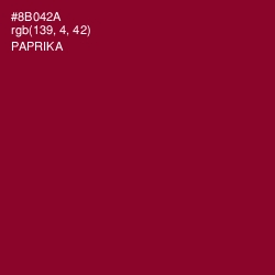 #8B042A - Paprika Color Image