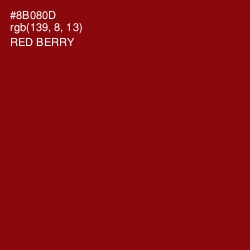 #8B080D - Red Berry Color Image