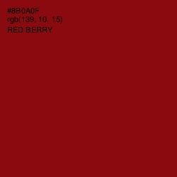 #8B0A0F - Red Berry Color Image