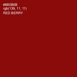 #8B0B0B - Red Berry Color Image