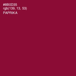 #8B0D35 - Paprika Color Image