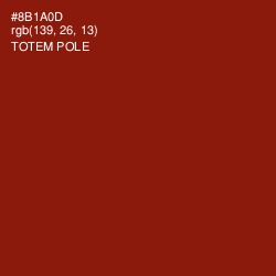 #8B1A0D - Totem Pole Color Image