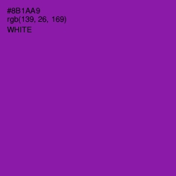 #8B1AA9 - Violet Eggplant Color Image