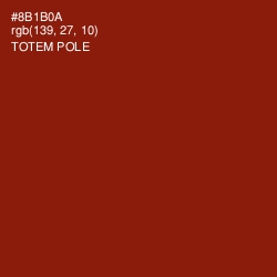 #8B1B0A - Totem Pole Color Image