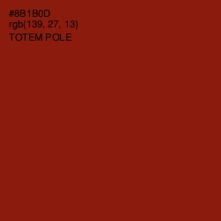 #8B1B0D - Totem Pole Color Image