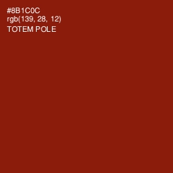 #8B1C0C - Totem Pole Color Image