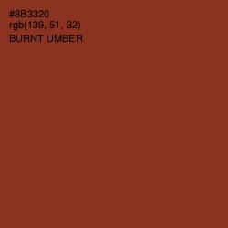 #8B3320 - Burnt Umber Color Image