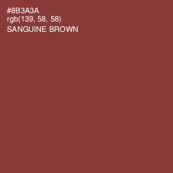 #8B3A3A - Sanguine Brown Color Image