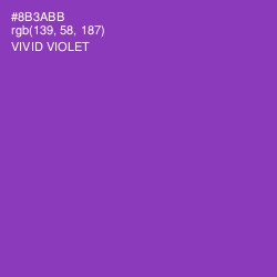 #8B3ABB - Vivid Violet Color Image