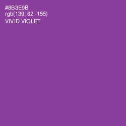 #8B3E9B - Vivid Violet Color Image