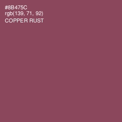 #8B475C - Copper Rust Color Image
