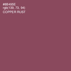 #8B495E - Copper Rust Color Image