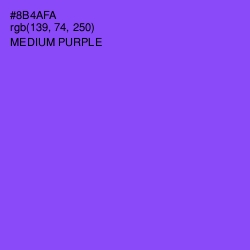 #8B4AFA - Medium Purple Color Image