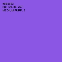 #8B56E3 - Medium Purple Color Image