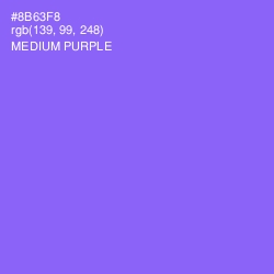 #8B63F8 - Medium Purple Color Image