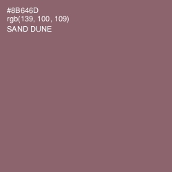 #8B646D - Sand Dune Color Image