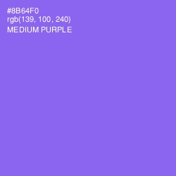 #8B64F0 - Medium Purple Color Image