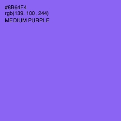#8B64F4 - Medium Purple Color Image