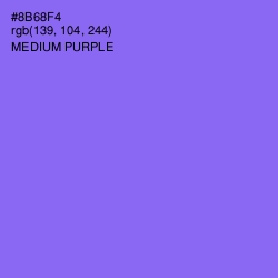 #8B68F4 - Medium Purple Color Image