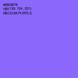 #8B68FB - Medium Purple Color Image